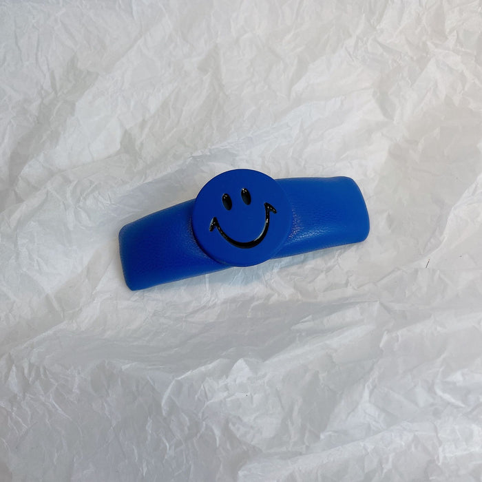 Wholesale Cute Cartoon Smiley Hairpin Side Clip Texture PU Leather Sponge Thickening JDC-HC-Lyuan001
