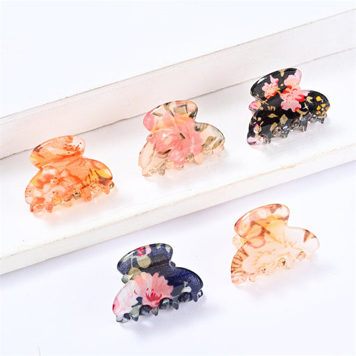 Jewelry WholesaleWholesale candy color small flower diamond shape double tooth hairpin JDC-HC-YingT002 Hair Clips 迎泰 %variant_option1% %variant_option2% %variant_option3%  Factory Price JoyasDeChina Joyas De China