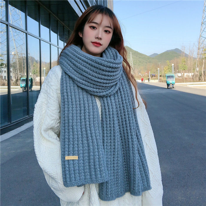 Wholesale Scarf Faux Cashmere Warm Winter Knit Solid JDC-SF-Zhenl002