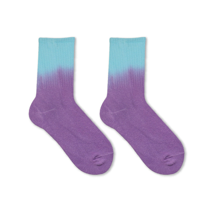 Wholesale Sock Cotton Rainbow Gradient Tie Dye Socks JDC-SK-YuHui003