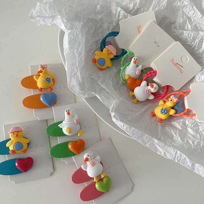 Wholesale Hair Clips Plastic Cute Ducks Children JDC-HC-Qianq004