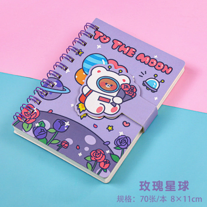 Wholesale Notebook Paper Cartoon Coil Book Magnetic Buckle JDC-NK-KuY003