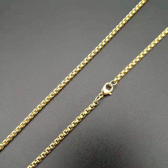 Wholesale Necklace Titanium Steel Gold Plated Rhinestone God's Eye Pendant JDC-NE-PREMFY003