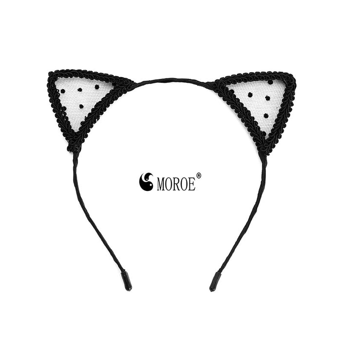 Wholesale Headband Lace Bow Cat Ears MOQ≥2 JDC-HD-MoL001