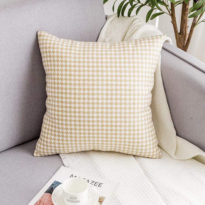 Wholesale Pillowcase Polyester Houndstooth JDC-PW-Feifei003