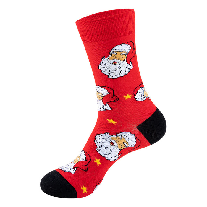 Wholesale socks christmas snowman cartoon tube socks autumn winter MOQ≥3 JDC-SK-JTeng001