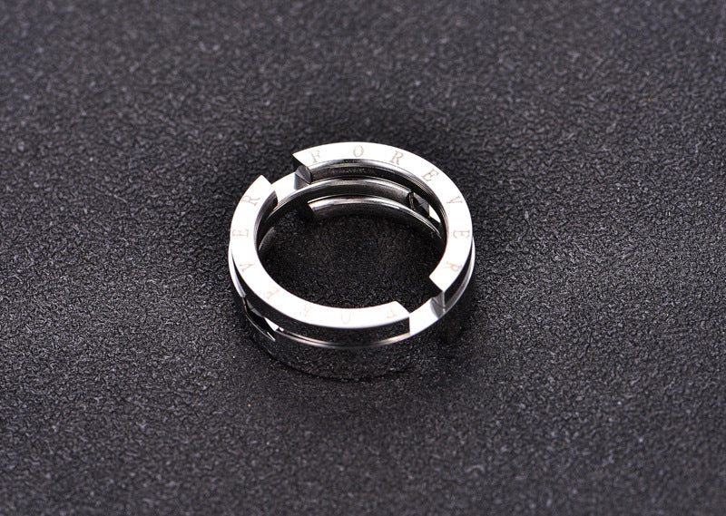 Wholesale Necklaces Titanium Steel Deformation Ring One Dual Purpose Retractable JDC-NE-GSSZH003