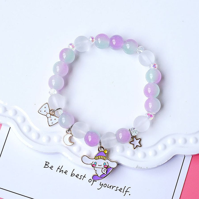 Wholesale Bracelet Alloy Cute Dog Crystal Beaded MOQ≥2 (S) JDC-BT-YXiang002