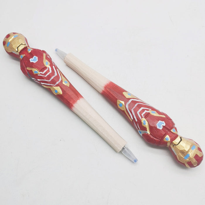 Wholesale Ballpoint Pen Bamboo Wood Carving Animal Pen Panda Wood Pen JDC-BP-ShiD003
