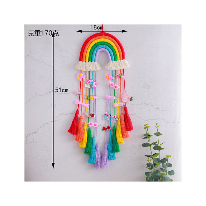 Wholesale Dream Catcher Cotton Thread Rainbow Fringe MOQ≥2 JDC-DC-ZH018