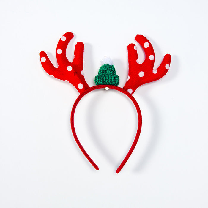 Wholesale Decorative Christmas Cartoon Snowflake Antlers Headband MOQ≥2 JDC-DCN-Cunj003