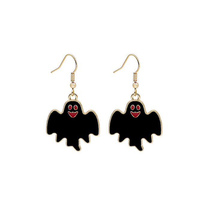 Wholesale Earrings Alloy Halloween Cartoon Horror Bat JDC-ES-MDD039