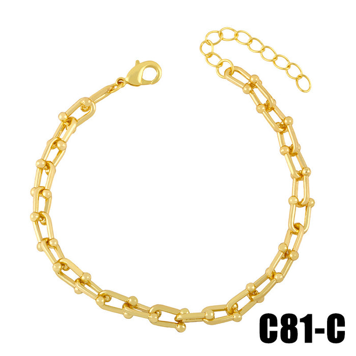 Wholesale hip hop bracelet geometric bracelet JDC-BT-AS147