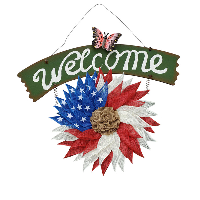 En gros 4 juillet Porte à domicile Pendent Decoration American Day Independence Day MOQ≥2 JDC-DC-MIND003