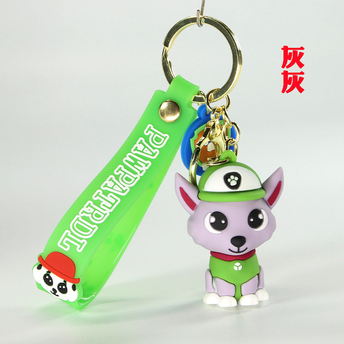 Wholesale Cartoon Dog PVC Soft Rubber Keychain MOQ≥2 JDC-KC-ShengH002