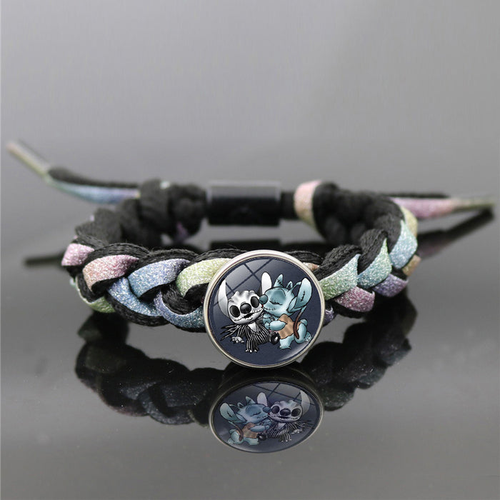 Wholesale Cartoon Alloy Glass Braided Bracelet (M) JDC-BT-XuS003