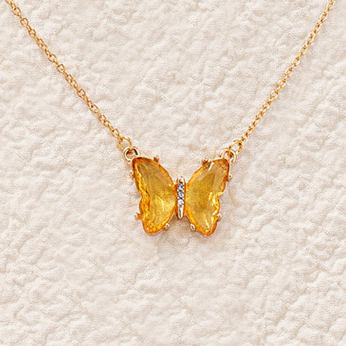 Wholesale Necklace Alloy Multicolor Butterfly JDC-NE-OuZ001