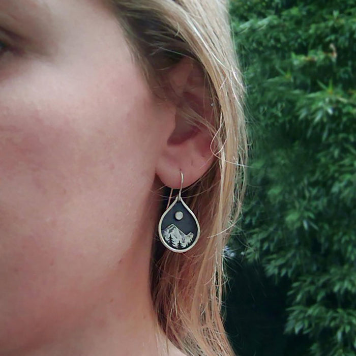 Wholesale Earrings Alloy Alpine Forest Tree Water Drops MOQ≥2 JDC-ES-jugou012