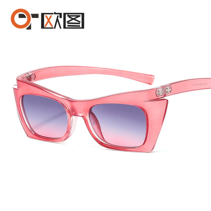 Wholesale Sunglasses PC Full Frame Cat Eyes JDC-SG-OuT037