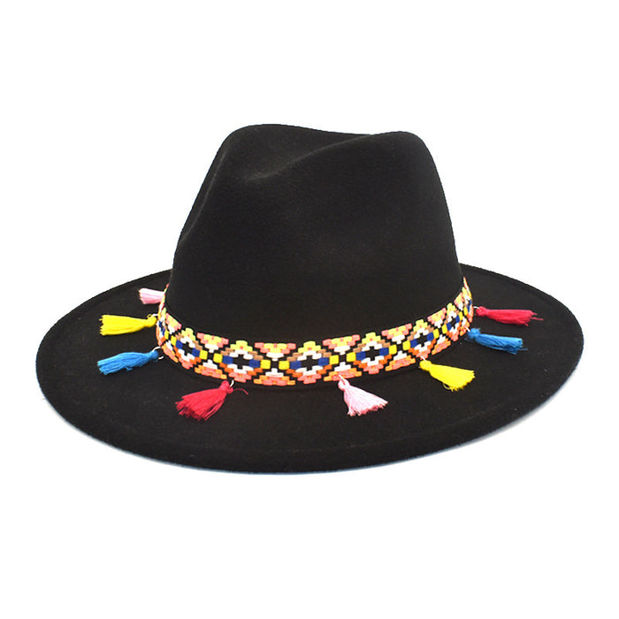 Wholesale Hat Wool Jazz Felt Top Hat MOQ≥2 JDC-FH-ShunMa022