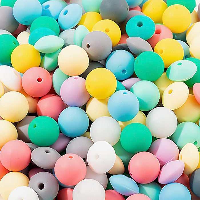Wholesale DIY Silicone Beads Food Grade Baby Molar Balls MOQ≥50 JDC-DIY-BangX002