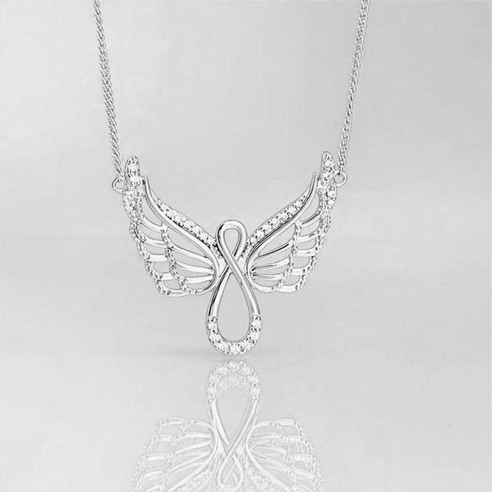 Jewelry WholesaleWholesale Angel Wings Diamond Angel Wings Ladies Necklace JDC-NE-XunO007 necklaces 循欧 %variant_option1% %variant_option2% %variant_option3%  Factory Price JoyasDeChina Joyas De China