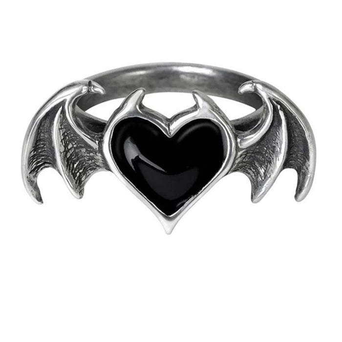 Wholesale Ring Metal Gothic Demon Wings MOQ≥2 JDC-RS-YinS007