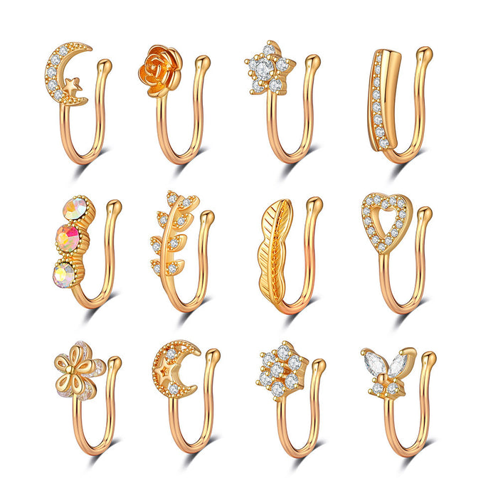 Jewelry WholesaleWholesale zircon nose clip puncture  JDC-NS-WH001 Piercings 威怀 %variant_option1% %variant_option2% %variant_option3%  Factory Price JoyasDeChina Joyas De China
