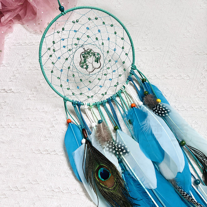 Wholesale Dreamcatcher Beads Feather Iron Hoop Leather Rope Handmade MOQ≥2 JDC-DC-MYing033