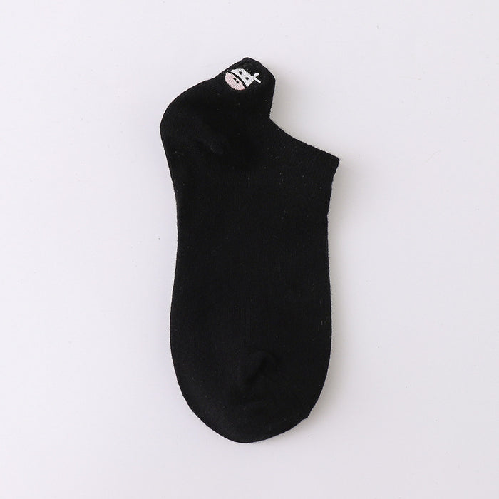 Calcetines al por mayor de algodón calcetines cortos a rayas moq≥5 jdc-sk-xiaoyi007