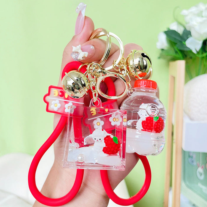 Wholesale Keychains Acrylic Floating Lychee Lamb into Oil JDC-KC-WAN038
