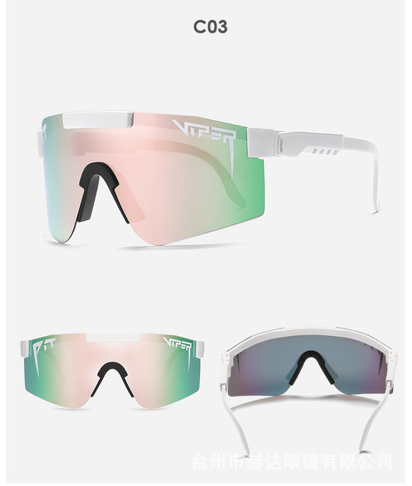 Wholesale PC Lens PIT Outdoor Riding Colorful Large Frame Sunglasses (F) JDC-SG-HeD001