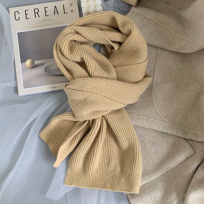 Wholesale Scarf Acrylic Cotton Winter Thickening Warm Yarn Solid JDC-SF-hengc007