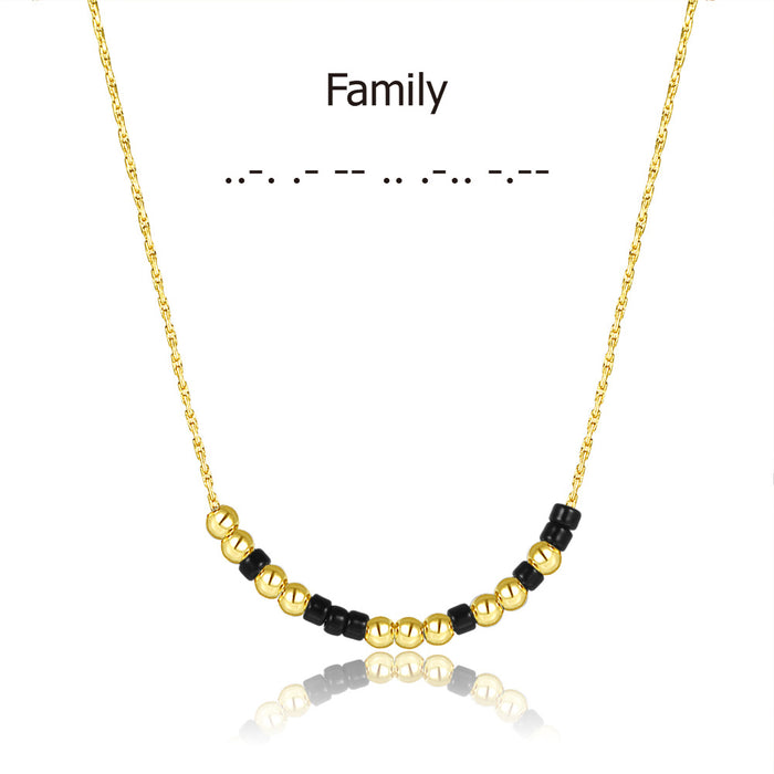 Wholesale Personalized Morse Code Necklace Couples Wild JDC-NE-yunchuan003