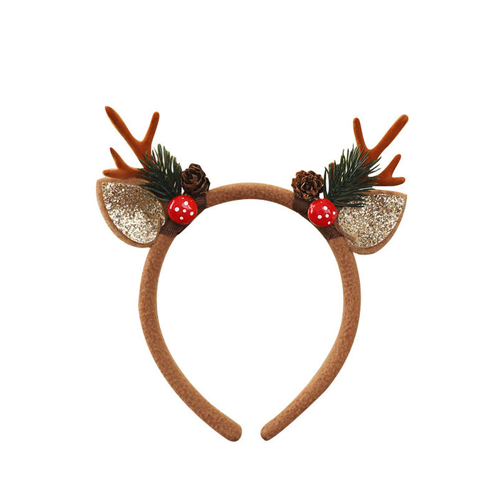 Wholesale Headband Fabric Antlers Christmas MOQ≥2 JDC-HD-HEMA003