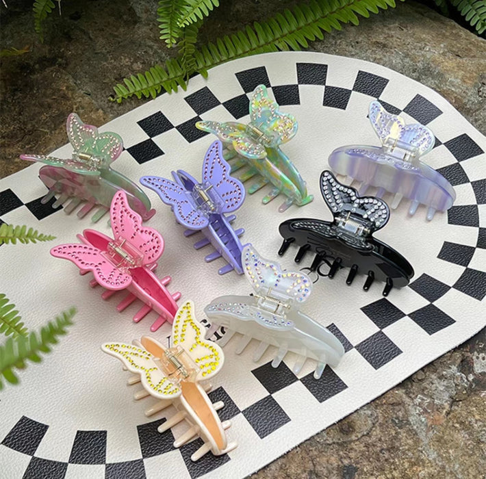 Wholesale Hair Clips Acetate Butterfly Diamond Fantasy JDC-HC-JunH004