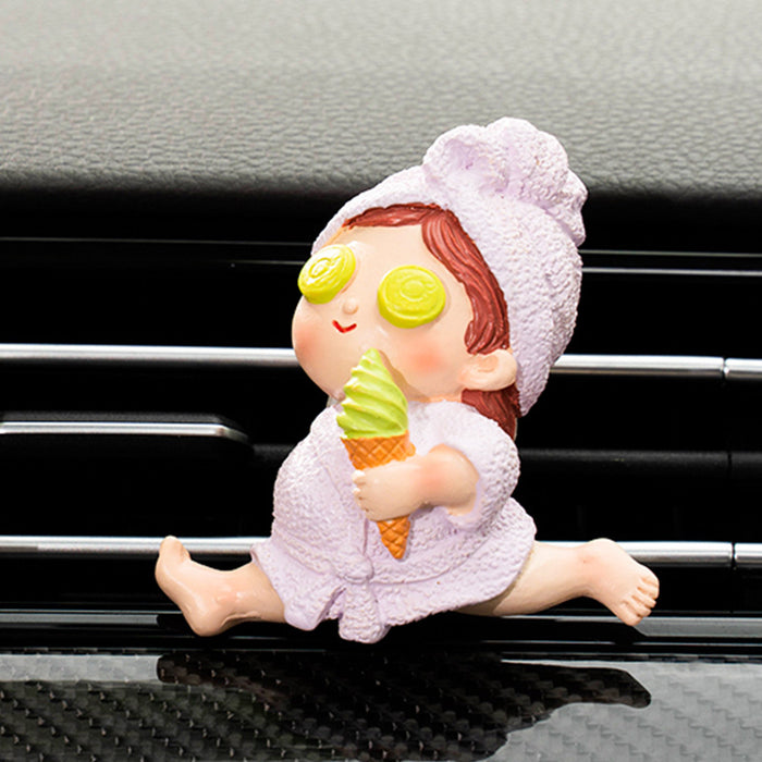 Wholesale Car Accessories Aromatherapy Resin Ornament Send Fragrant Tablets MOQ2 JDC-CA-hyy003