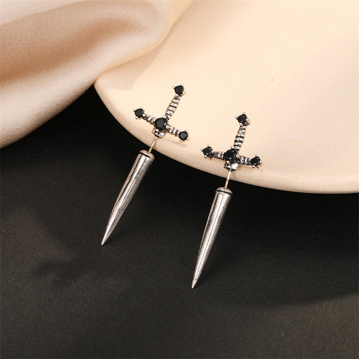 Wholesale Earrings Alloy Sword Ear Stud Dagger JDC-ES-DLN001