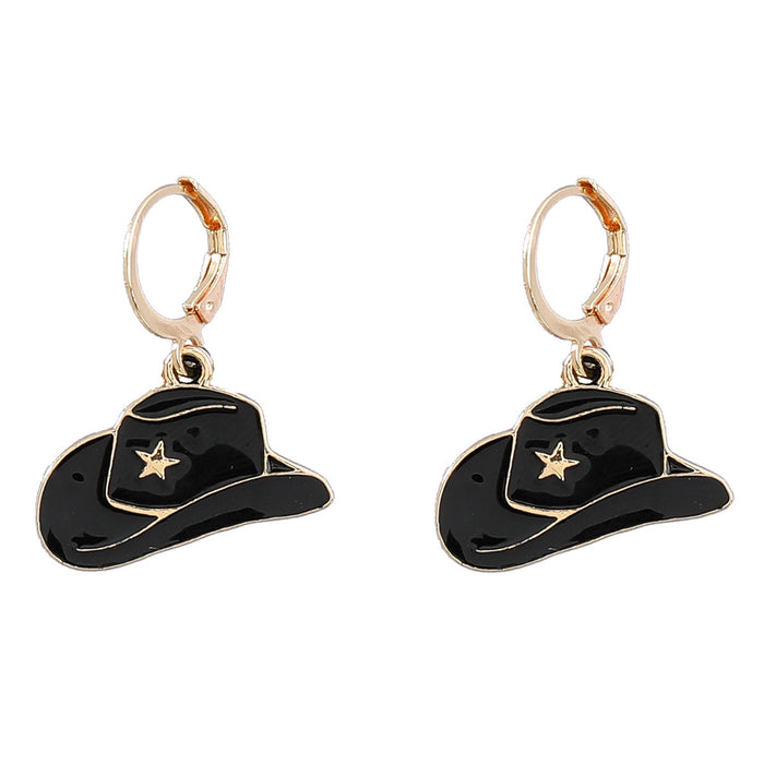 Wholesale Earrings Alloy Drip Cowboy Hat Fashion JDC-ES-JL1054