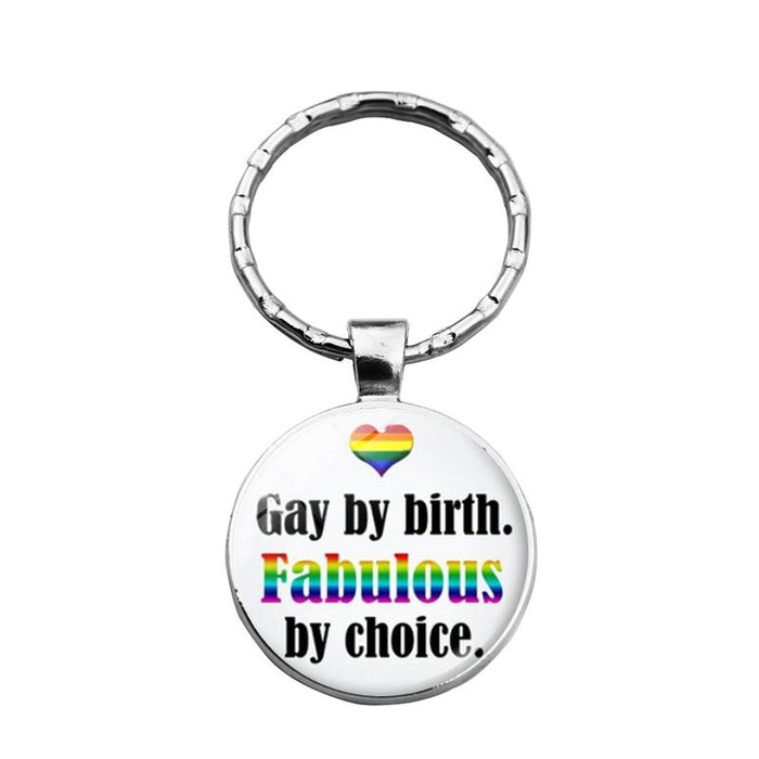 Jewelry WholesaleWholesale LGBT Pride Day Alloy Glass Gemstone Keychain JDC-KC-XuS021 Keychains 溆水 %variant_option1% %variant_option2% %variant_option3%  Factory Price JoyasDeChina Joyas De China