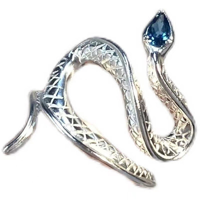 Wholesale Topaz Snake Ring Women's Fashion Personality Opening Adjustable MOQ≥2 JDC-RS-LingY001