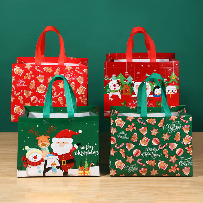 Wholesale Gift Bag PP Christmas Cartoon Santa Claus Snowman Eco Bag Random MOQ≥4 JDC-GB-Daiye001