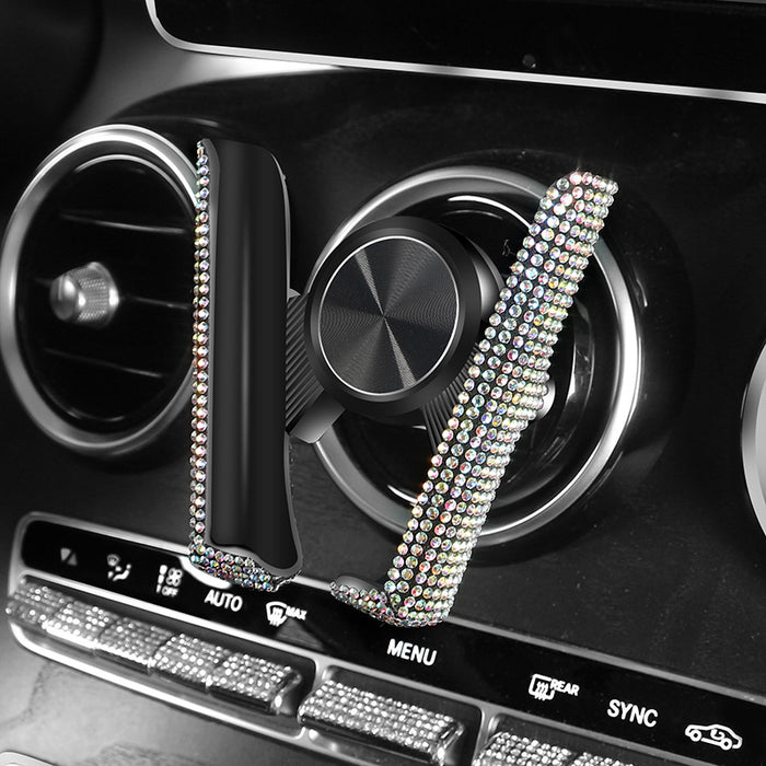 Wholesale Car Accessories ABS Rhinestone Mobile Phone Holder Navigation Support Frame MOQ≥5 JDC-CA-YueJ003