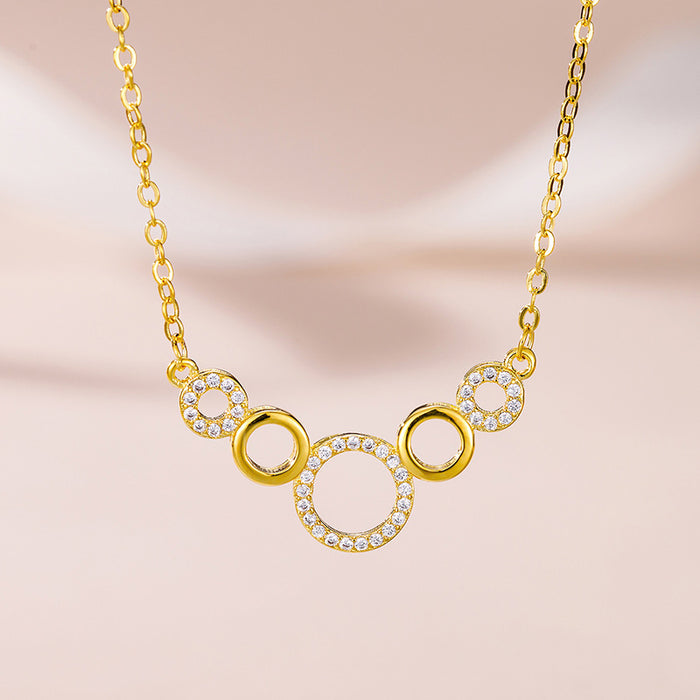 Wholesale necklace female summer niche design sense interlocking infinite circle JDC-NE-MLJ006