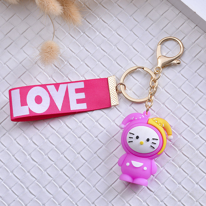 Wholesale twelve constellation cartoon 3D doll keychain MOQ≥2 JDC-KC-HYang003