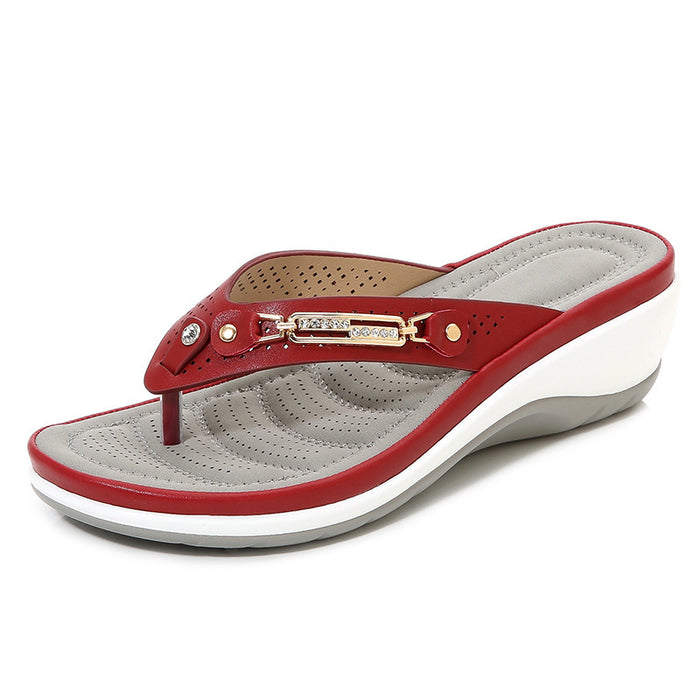 Wholesale Sandals Metal Buckle Beach Net Red Sandals Summer JDC-SD-MiD001