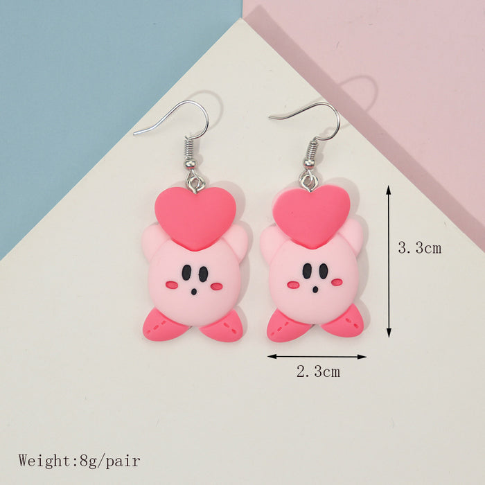 Wholesale earrings plastic cartoon funny MOQ≥2 JDC-ES-niqing015