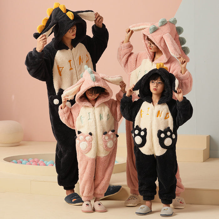 Wholesale Winter Cute Thickened Coral Fleece Children's Pajamas JDC-CTS-DNW004