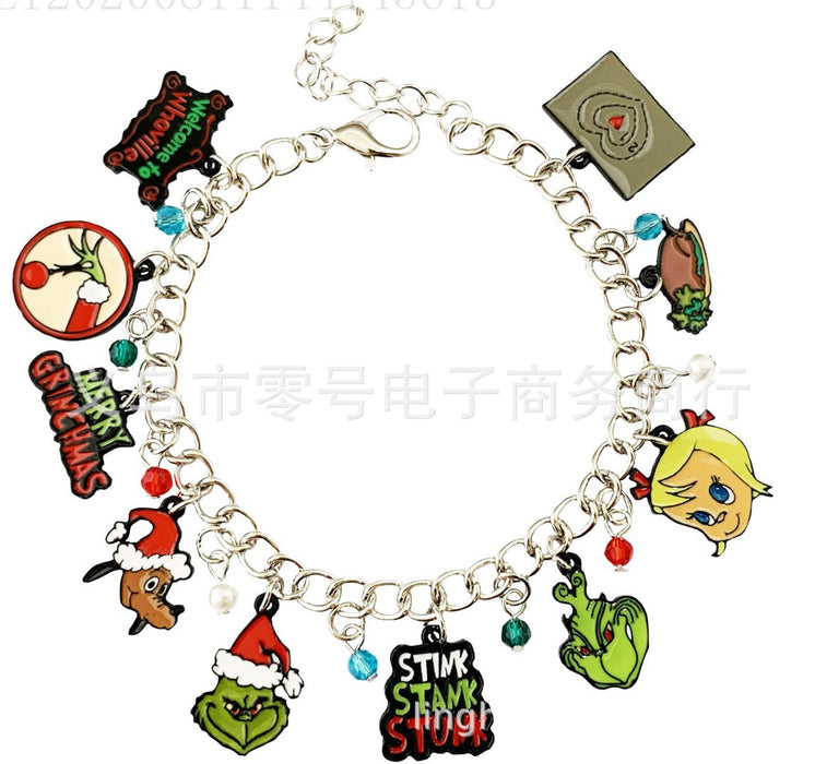 Wholesale Bracelet Acrylic Christmas Cute Cartoon Pendant MOQ≥3 JDC-BT-LingHao001