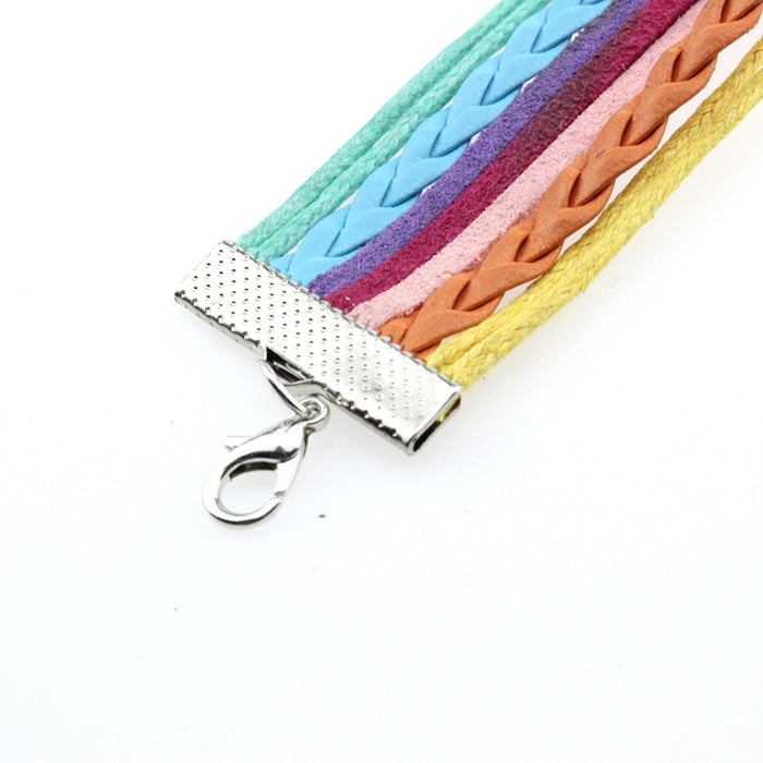 Wholesale Bracelet Braided Unicorn Pendant Letter Bracelet MOQ≥2 JDC-BT-XinT012
